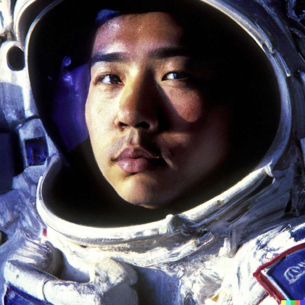an astronaut, photograph taken by Steve McCurry